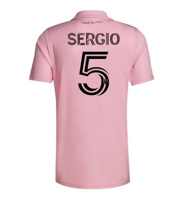 Lacne Muži Futbalové dres Inter Miami Sergio Busquets #5 2023-24 Krátky Rukáv - Domáci